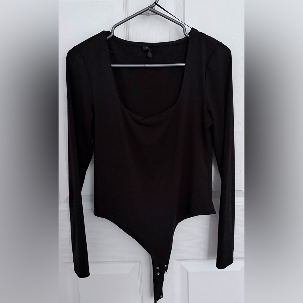 Dynamite Black Long Sleeve Bodysuit